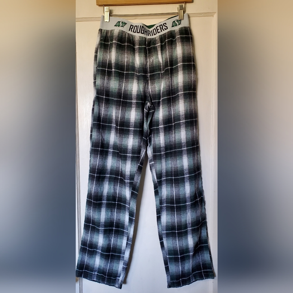 🏈CFL SASK.Roughriders Men's Flannel Sweatpants🏈💚